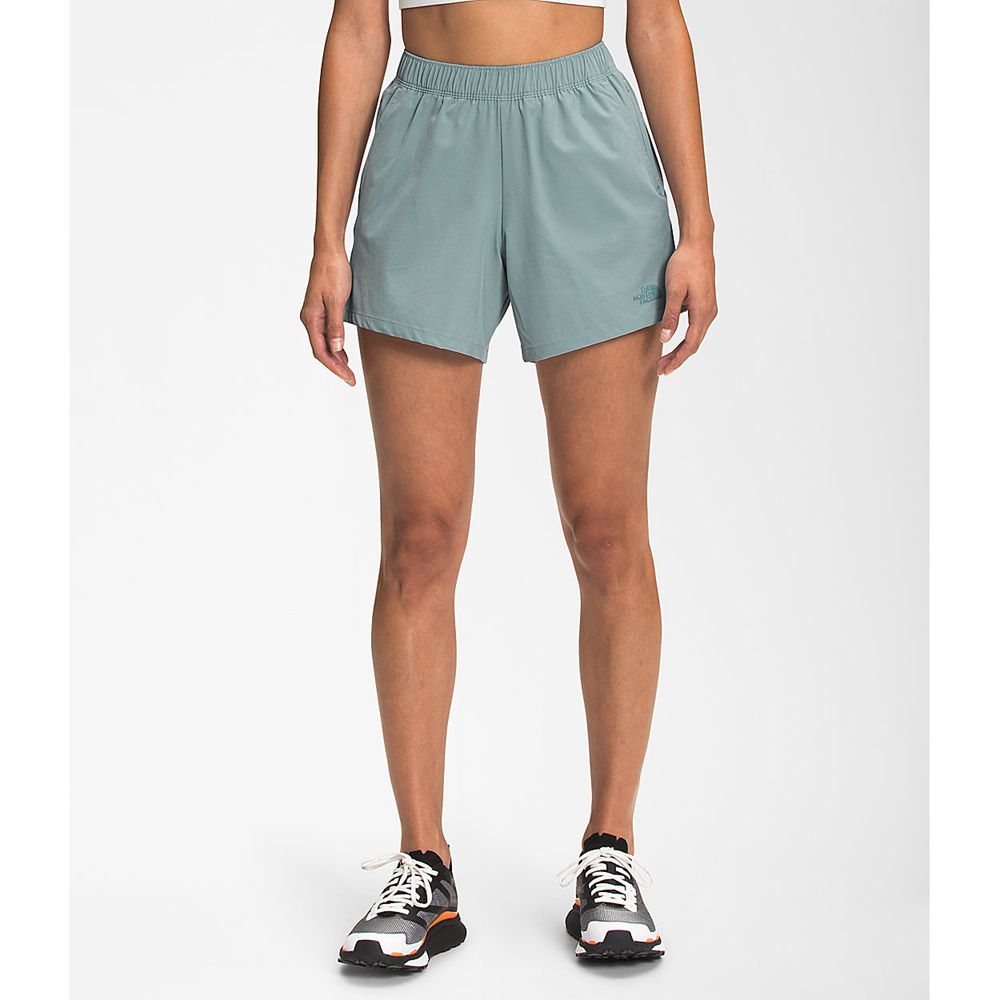 The North Face Shorts Womens Australia - The North Face Wander 5 Inch Silver Blue (KVH-476152)